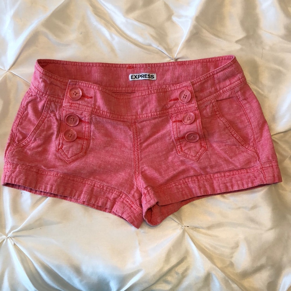 Express Low Rise Pink Shorts
